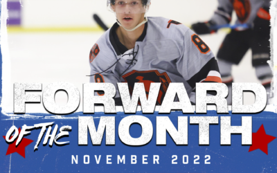Brendan Williams Earns November Forward of the Month Honors
